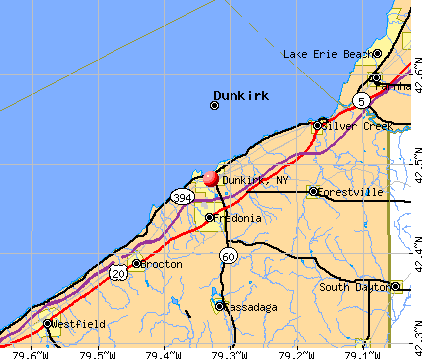 Dunkirk, NY map