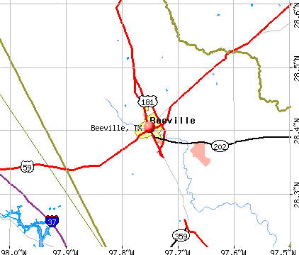 Beeville, TX map