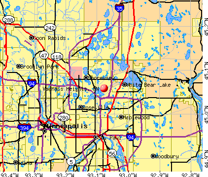 Vadnais Heights, MN map