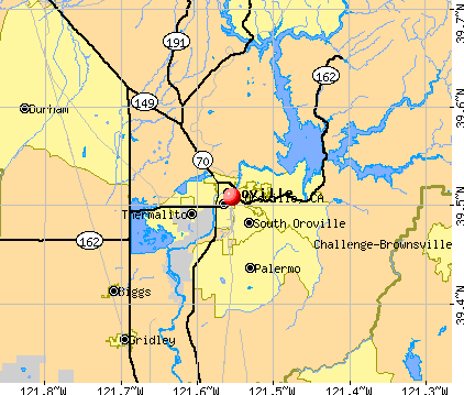 Oroville, CA map