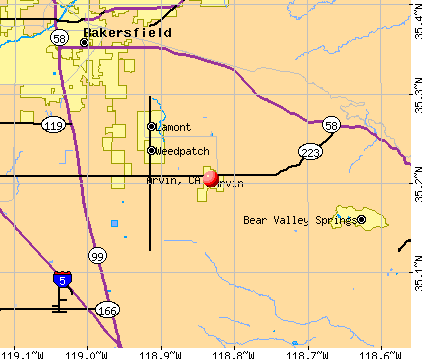 Arvin, CA map