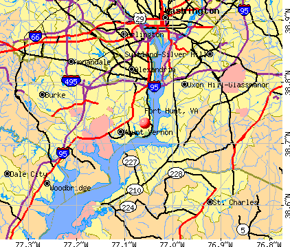 Fort Hunt, VA map
