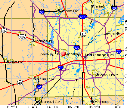 Speedway, IN map