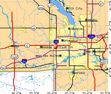 Clive, IA map