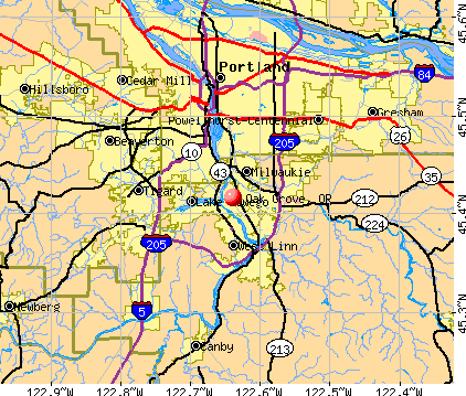 Oak Grove, OR map