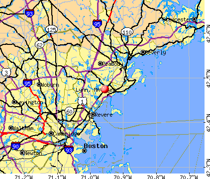 Lynn, MA map