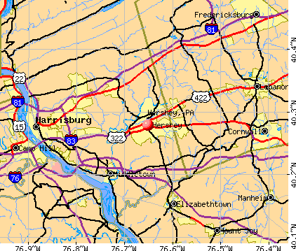 Hershey, PA map