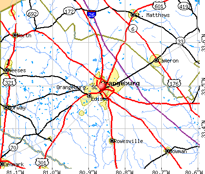 Orangeburg, SC map