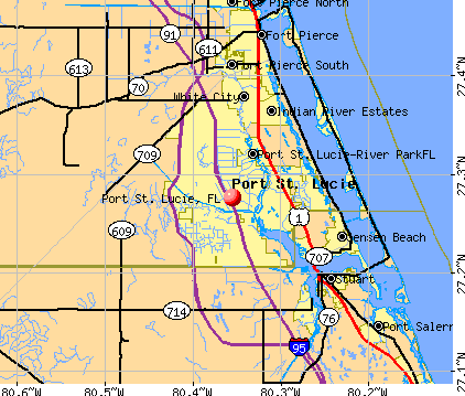 Port St. Lucie, FL map