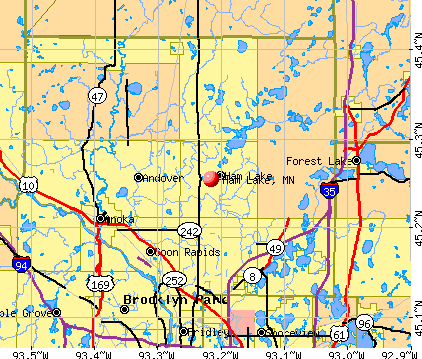 Ham Lake, MN map