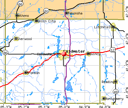 Coldwater, MI map
