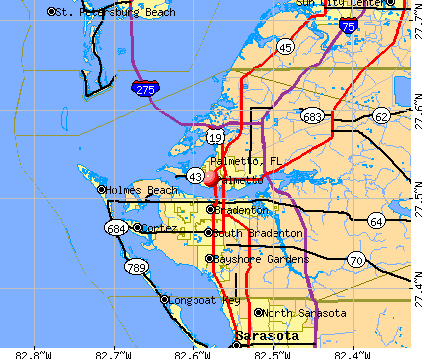 Palmetto, FL map