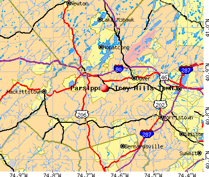 Succasunna-Kenvil, NJ map