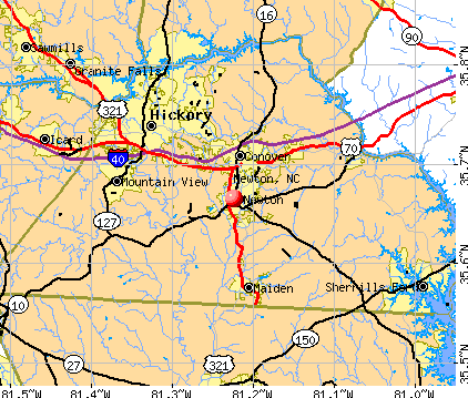 Newton, NC map