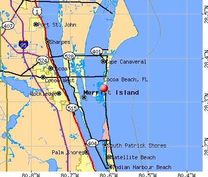 Cocoa Beach Florida Fl 32931 Profile Population Maps Real