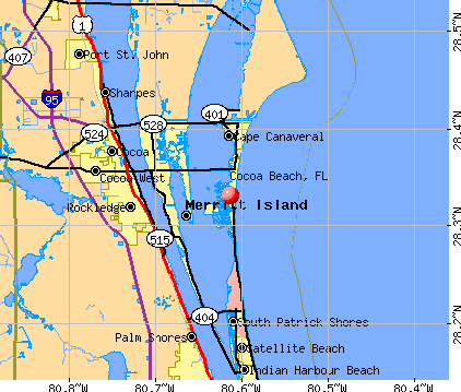 Cocoa Beach Florida on Cocoa Beach  Florida  Fl 32931  32932  Profile  Population  Maps  Real