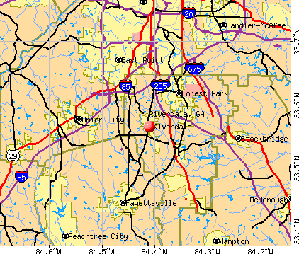 Riverdale, GA map