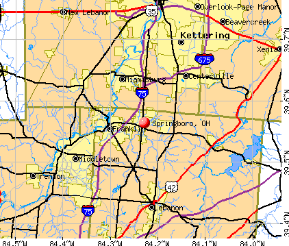 Springboro, OH map