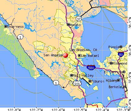 San Anselmo, CA map