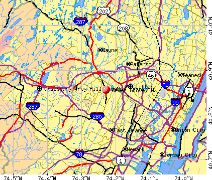 Cedar Grove, NJ map