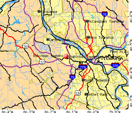 Robinson Township, PA map