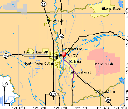 Marysville, CA map