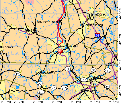 Nashua, NH map