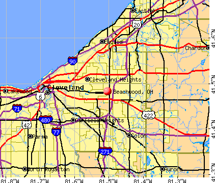 Beachwood, OH map