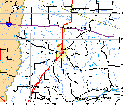 Fulton, MO map