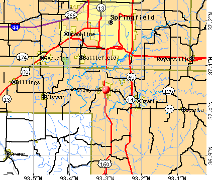 Nixa, MO map