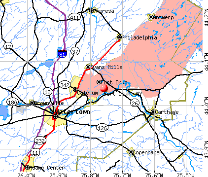 Fort Drum, NY map