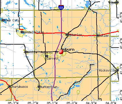 Auburn, IN map