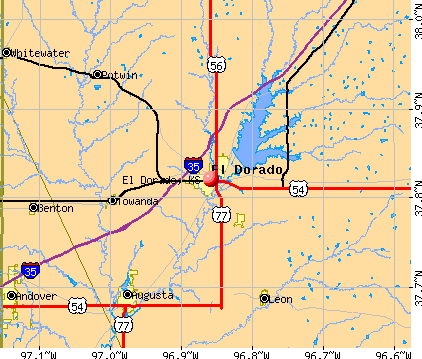 El Dorado, KS map