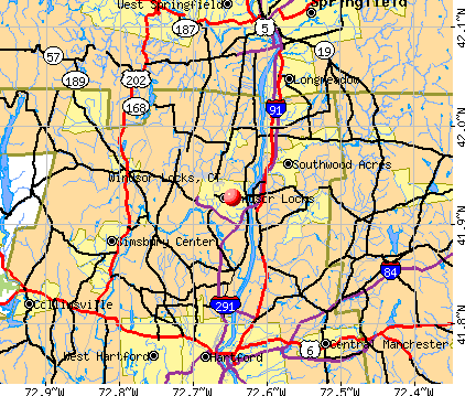 Windsor Locks, CT map