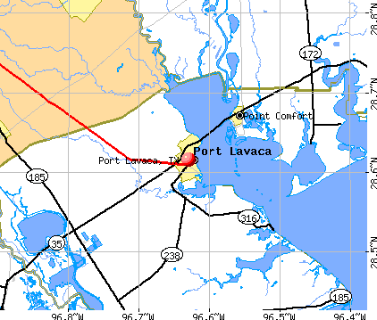 Port Lavaca, TX map