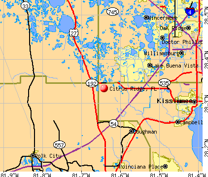 Citrus Ridge, FL map