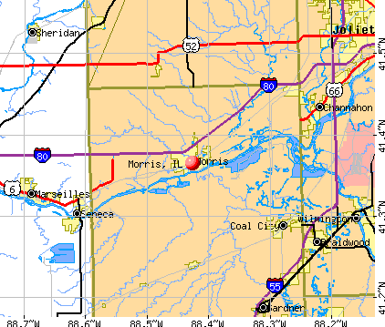 Morris, IL map