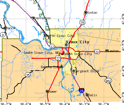 South Sioux City, NE map
