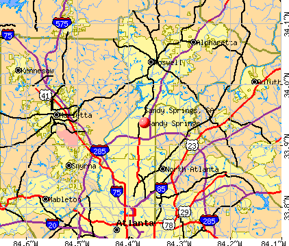 Sandy Springs, GA map