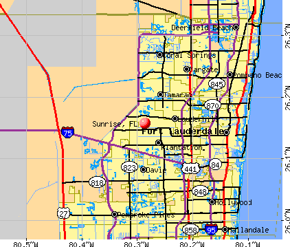 Sunrise, FL map