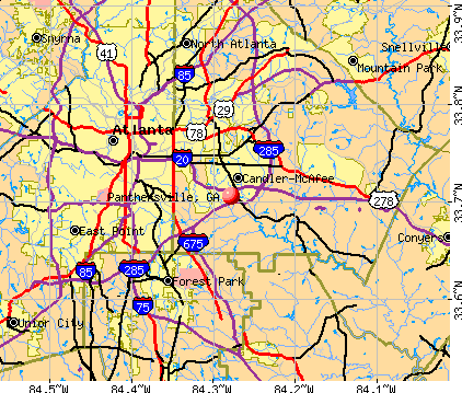 Panthersville, GA map