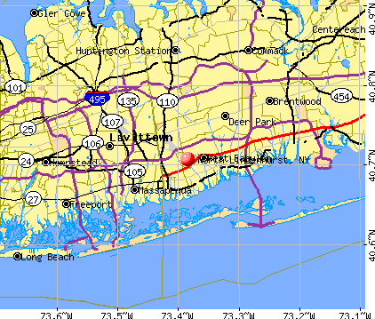 North Lindenhurst, NY map