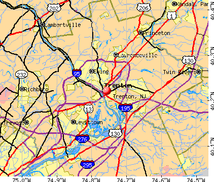 Trenton, NJ map