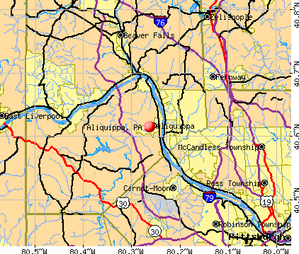 Aliquippa, PA map