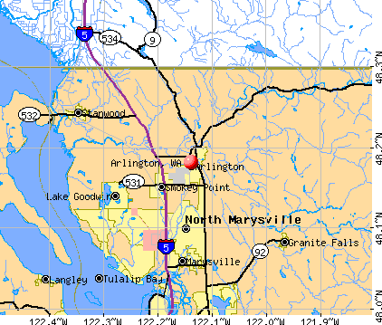 Arlington, WA map