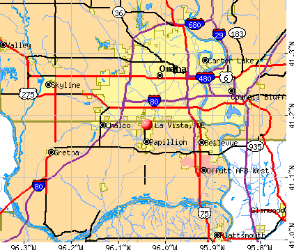 La Vista, NE map