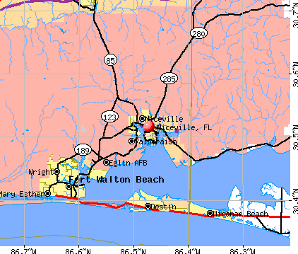 Niceville, FL map