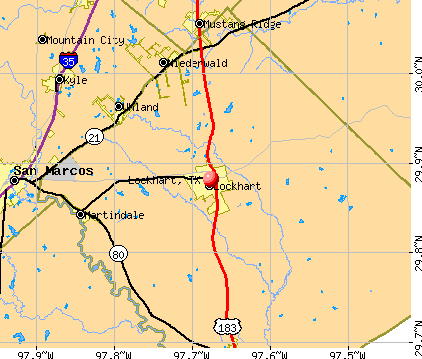Lockhart, TX map
