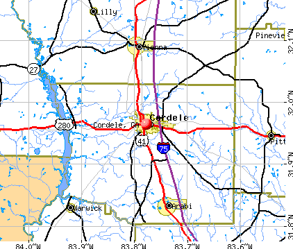 Cordele, GA map
