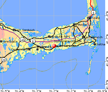 South Yarmouth, MA map